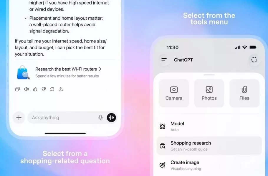قابلیت Shopping Research برای ChatGPT معرفی شد؛ خرید آسان با راهنمایی هوش مصنوعی قابلیت Shopping Research برای ChatGPT معرفی شد؛ خرید آسان با راهنمایی هوش مصنوعی