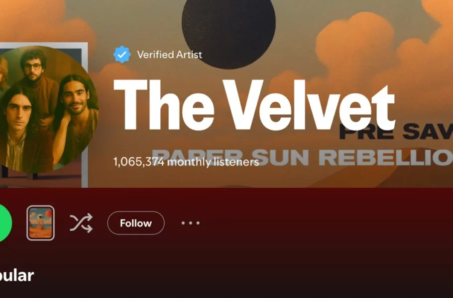 گروه موسیقی ساخته شده با هوش مصنوعی به رکورد یک میلیون پخش در اسپاتیفای رسید