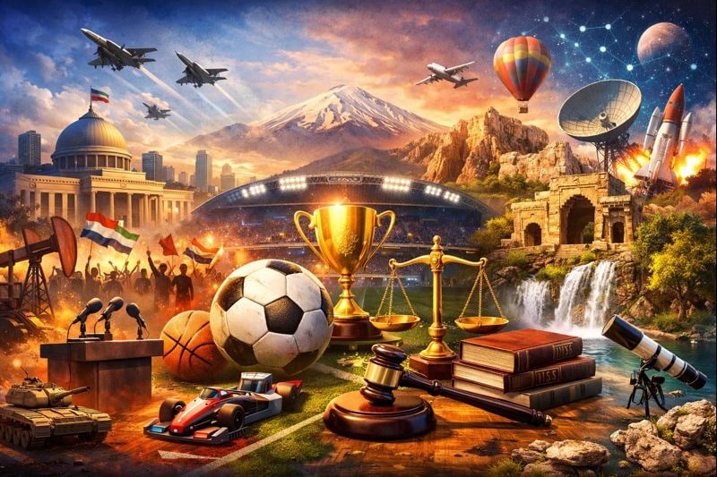 سیاسی و اجتماعی (ورزشی، استانی، حقوقی و گردشگری)