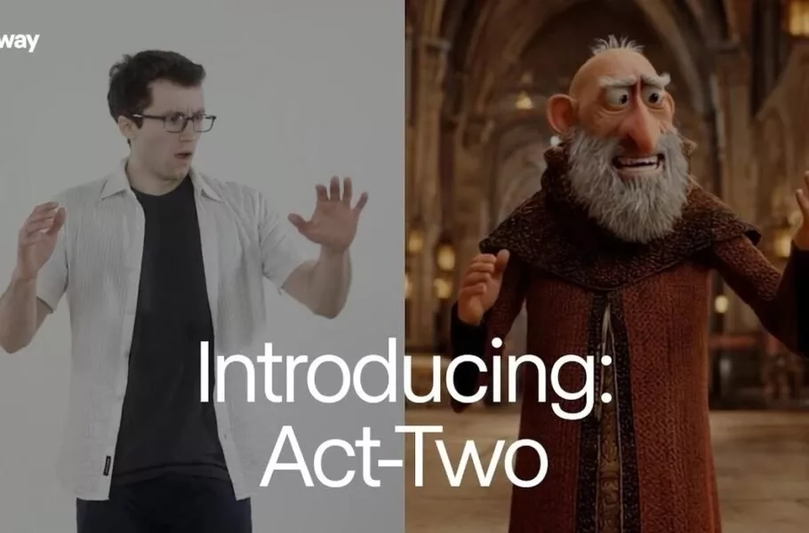 Runway از Act-Two رونمایی کرد؛ موشن کپچر آسان با هوش مصنوعی [تماشا کنید]