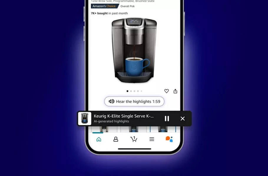 آمازون درحال آزمایش هوش مصنوعی برای معرفی صوتی محصولات به کاربران است