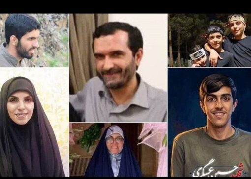 تشییع پیکر سردار شهید عسگری و خانواده هشت نفره‌اش در بهشت زهرا