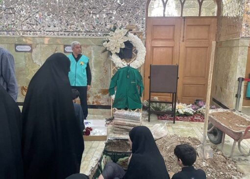 مراسم تشییع و خاکسپاری شهید علیرضا بیات برگزار شد