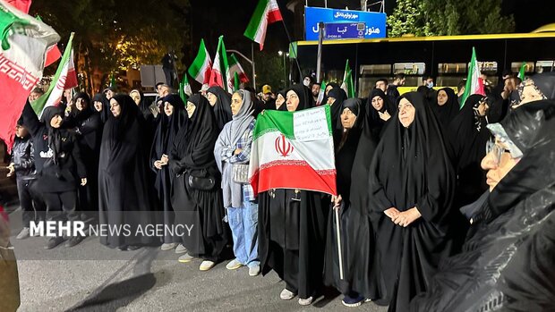 تجمع مردمی در محکومیت جنایات رژیم تروریستی آمریکائی صهیونیستی