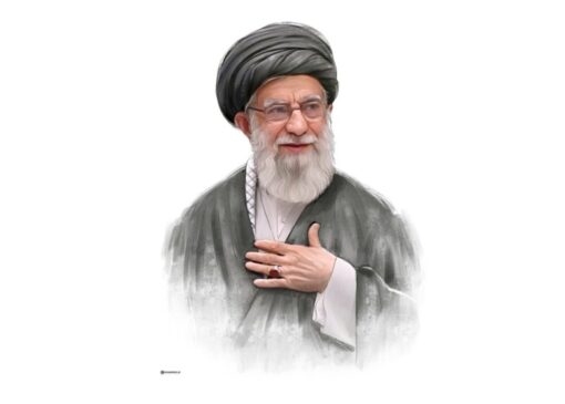 تصویر هنری از شهید امام خامنه‌ای(ره) در سواحل پاکستان