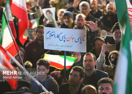 حضور پرشور زنجانی‌ها در پنجاه و هفتمین شب دفاع از حریم وطن