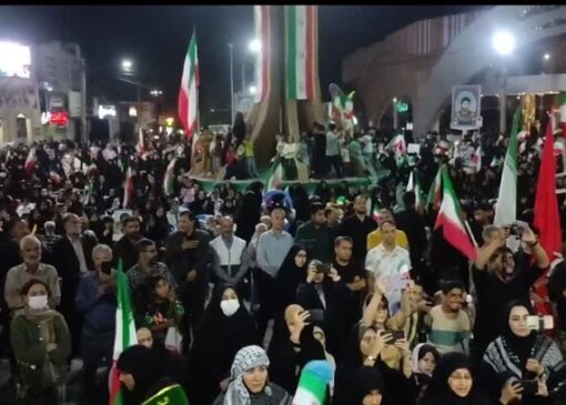 حماسه باشکوه مردم شهر بم در شب پنجاه و سوم