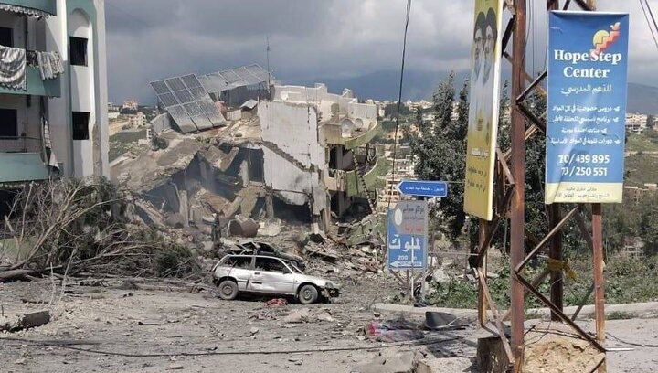 ویرانی‌های گسترده ناشی از حملات وحشیانه صهیونیست‌ها علیه لبنان+ فیلم