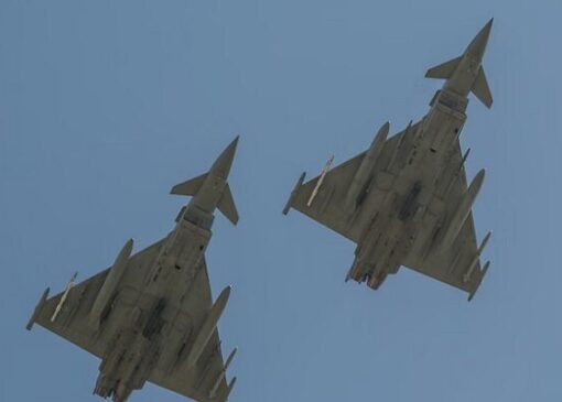 پرواز ۲ جنگنده انگلیس در واکنش به پهپادهای روسیه