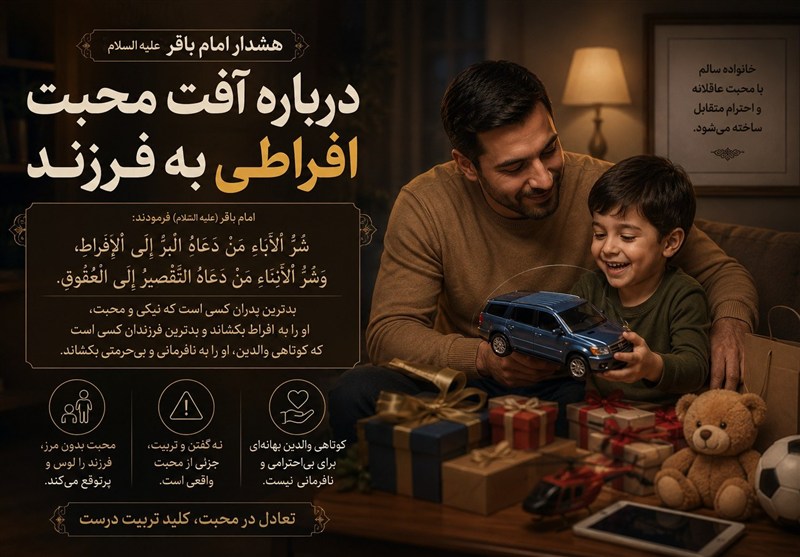 هشدار امام باقر(ع) درباره آفتِ محبت افراطی به فرزند هشدار امام باقر(ع) درباره آفتِ محبت افراطی به فرزند