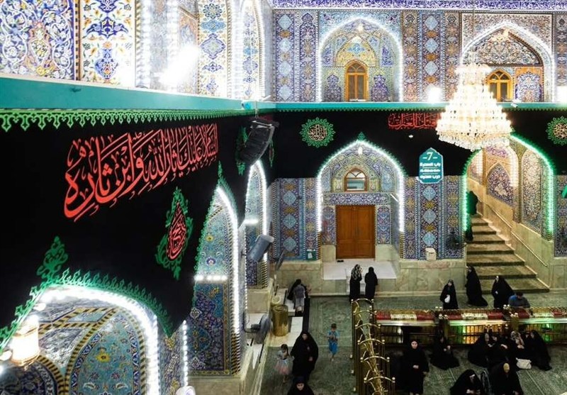 حرم امام حسین(ع) در آستانه محرم سیاه‌پوش شد