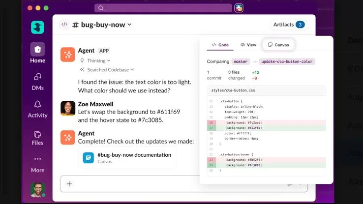 اسلک از سرویس جدید Slack Code برای برنامه نویسی با هوش مصنوعی رونمایی کرد اسلک از سرویس جدید Slack Code برای برنامه نویسی با هوش مصنوعی رونمایی کرد